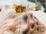 2ct Engagement Ring Cushion Cut Citrine Braided Solitaire 14k Yellow Gold Finish