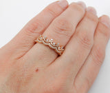 3ct Round Cut Diamond Princess Queen Crown Engagement Ring 14k Rose Gold Finish