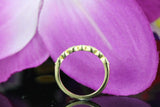 Half Eternity Stackable Wedding Ring Band 2ct Round Diamond 14k Yellow Gold Over