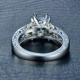1.7ct Round Cut Diamond Engagement Ring 14k White Gold Finish Filigree Vintage