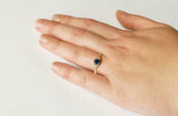 0.5ct Round Cut Blue Sapphire Round Diamond Accents Ring 14k White Gold Finish