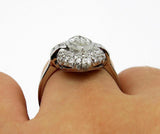 6Ct Marquise Cut Diamond Unique Vintage Engagement Ring 14K White Gold Finish