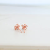 1ct Pear Cut Simulated Diamond Floral Design Stud Earrings 14k White Gold Plated