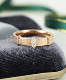 0.25ct Round Cut Moissanite Solitaire Men's Wedding Band 14k Yellow Gold Plated