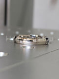 0.2ct Round Cut Moissanite Zig Zag Flush Set Wedding Band 14k White Gold Plated