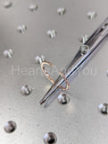 0.2ct Round Cut Moissanite Open Cuff Women Wedding Band 14k Rose Gold Plated