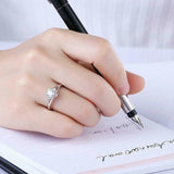 1.1ct Round Cut Diamond Engagement Ring 14k White Gold Finish Floral Solitaire