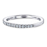 0.2ct Round Cut Moissanite Eternity Women Wedding Band 14k White Gold Plated
