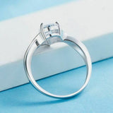 1Ct Pear Cut Diamond Split Shank Solitaire Engagement Ring 14K White Gold Finish