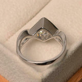 1ct Engagement Ring Round Cut Diamond Infinity Solitaire 14k White Gold Finish