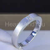 0.4ct Princess Simulated Diamond Solitaire Engagement Ring 14k White Gold Plated
