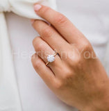 0.5ct Round Cut Moissanite Solitaire Women Engagement Ring 14k Rose Gold Plated