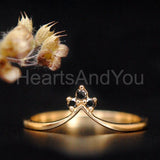 0.1ct Round Simulated Black Diamond Curved Wedding Band 14K Yellow Gold Plated