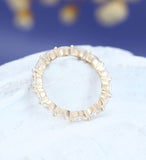 0.3ct Marquise Simulated Diamond Single Prong Wedding Band 14k YellowGold Plated