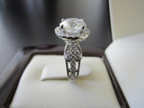 2ct Round Diamond Cross Vintage Solitaire Engagement Ring Solid 14k White Gold