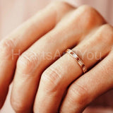 0.5ct Baguette Cut Simulated Diamond Channel Set Wed Band 14k Rose Gold Plated
