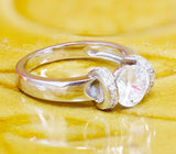 Propose Prong Set Wedding Engagement Ring 2ct Round Diamond 14k White Gold Over