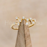 0.5ct Round Cut Moissanite Constellation Engagement Ring 14k White Gold Plated