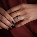 0.1ct Round Cut Moissanite Minimalist Women Wedding Band 14k Yellow Gold Plated