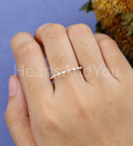 0.3ct Marquise Simulated Diamond Single Prong Wedding Band 14k YellowGold Plated