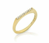 1Ct Round Cut VVS1 Diamond Knuckle Design Engagement Ring 14K Yellow Gold Finish