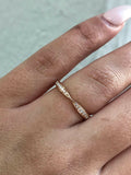 1ct Round Cut Diamond Minimalist Infinity Eternity Ring Band 14k Rose Gold Over