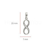 0.12ct Round Cut Moissanite Infinity Pendant 14k White Gold Plated NO CHAIN