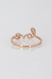 0.45ct Round Cut Diamond Engagement Ring Love Word Design 14k Rose Gold Finish