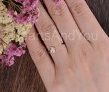 0.5ct Round Cut Moissanite Fish Shaped Women Wedding Band 14k Yellow Gold Plated