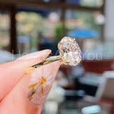0.25ct Oval Simulated Diamond Solitaire Engagement Ring 14k White Gold Plated