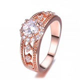 2.1ct Round Cut Diamond Engagement Ring 14k RoseGold Finish Halo Antique Vintage