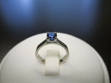 0.5ct Round Cut Sapphire Classic Solitaire Engagement Ring 14k White Gold Finish