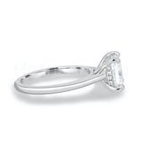 2ct Princess Simulated Diamond Hidden Halo Engagement Ring 14k White Gold Plated