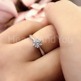 0.25ct Round Cut Moissanite Solitaire Engagement Ring 14k White Gold Plated