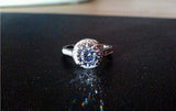 1.3ct Round Cut Diamond Engagement Ring 14k White Gold Finish Halo Solitaire