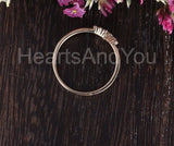 0.5ct Round Cut Moissanite Curved Minimalist Wedding Band 14k Yellow Gold Plated