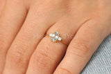 0.4ct Oval Simulated Diamond Three Stone Engagement Ring 14k Yellow Gold Plated