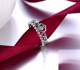 0.3ct Round Cut Diamond Engagement Ring 14k White Gold Finish Crown Solitaire