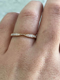 1ct Round Cut Diamond Minimalist Infinity Eternity Ring Band 14k Rose Gold Over