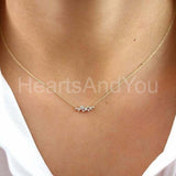 1ct Round Cut Moissanite Cluster Pendant with Chain 14k Yellow Gold Plated