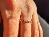 0.1ct Round Cut Moissanite Leaf Vine Wave Engagement Ring 14k White Gold Plated