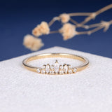 0.5ct Marquise Simulated Diamond Cluster Minimalist Ring 14k Yellow Gold Plated