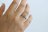 1ct Green Emerald Engagement Ring 14k Yellow Gold Finish Solitaire Single Accent