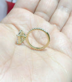 2ct Radiant Diamond Solitaire Style Propose Engagement Ring 14k Yellow Gold Over