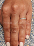 0.3ct Round Cut Moissanite Bezel Set Women Wedding Band 14k Yellow Gold Plated