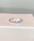 0.5ct Princess Simulated Diamond Solitaire Engagement Ring 14k YellowGold Plated