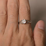 1.5ct Round Cut Diamond Engagement Ring 14k White Gold Finish Infinity Wedding
