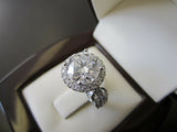 2ct Round Diamond Cross Vintage Solitaire Engagement Ring Solid 14k White Gold