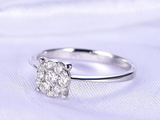 1ct Round Brilliant Cut Diamond Engagement Ring Solitaire 14k White Gold Finish