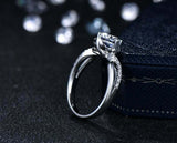 2.2ct Engagement Ring Round Cut Diamond Infinity Design 14k White Gold Finish